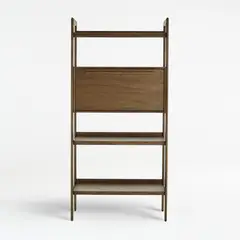 CRATE & BARREL - Mueble Bar Librero de Nogal Tate