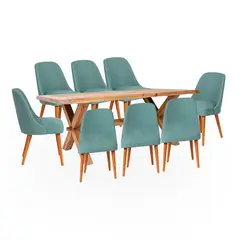 BASEMENT HOME - Juego de Comedor Carmen Kant 8 Sillas Menta