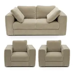 BASEMENT HOME - Juego de Sala Euro 3-1-1 Cuerpos