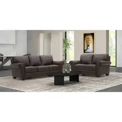 BASEMENT HOME - Juego de Sala Castle 3-2 Cuerpos Cuero Combinado