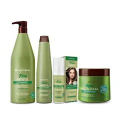 BE NATURAL - Pack Fresh Menta Fórmula Anticaspa 1 Litro