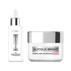 LOREAL PARIS - Pack Serum Ácido Glicólico + Crema Día Spf30
