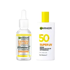 GARNIER - Pack Serum Express Aclara + Protector Solar Super Uv Fluido