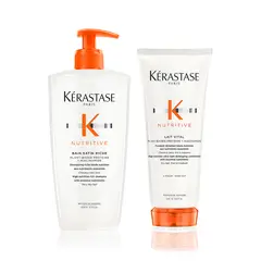 KERASTASE - Set Nutritive Para Nutrición Del Cabello: Shampoo 500 Ml + Acondicionador 200 Ml
