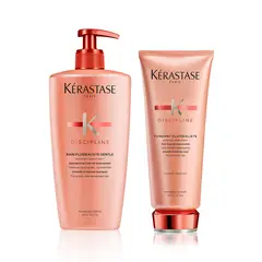 KERASTASE - Set Discipline Para Cabello Con Frizz: Shampoo 500 Ml + Acondicionador 200 Ml