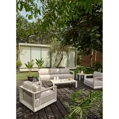 BASEMENT HOME - Juego de Sala de Terraza Oxford 3-1-1 Giratorio + MC