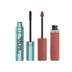 LOREAL PARIS - Pack Labial Infallible Le Matte: Worth It Medium + Mascara Big deal a prueba de agua