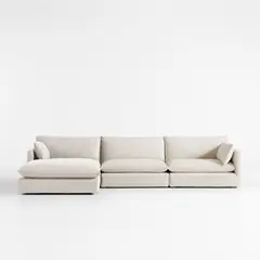 CRATE & BARREL - Seccional Modular Chaise Longue 4 Cuerpos