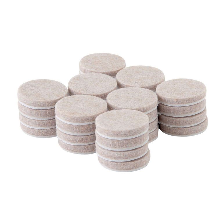 Deslizador para Muebles de Felpa Deslizantes 1" Beige x 16 unid