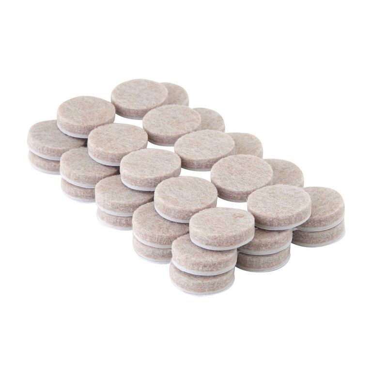 Deslizador para Muebles de Felpa Deslizantes 3/4" Beige x 20 unid