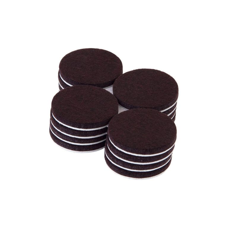 Deslizador para Muebles de Felpa Deslizantes 1 1/2" Negro x 8 unid