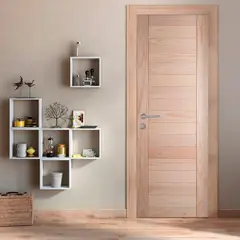 ARES - Puerta Principal de Madera Pino Imperial