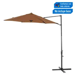 JUST HOME COLLECTION - Sombrilla Lateral Para Terraza De Metal Taupe Estilo Industrial