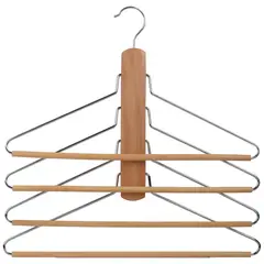 JUST HOME COLLECTION - Set x4 Colgadores de Ropa Plegables de Madera