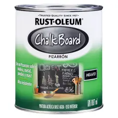 RUST OLEUM - Pintura Pizarra Negro Mate 1/4gl