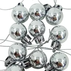 DEAR SANTA - 24 Esferas de Navidad Plata 2cm