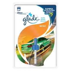 GLADE - Repuesto Aromatizante Líquido Auto Sport Aroma Nitro