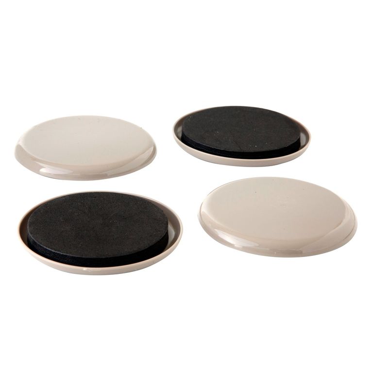 Pads de Plástico Alta Densidad Deslizantes 3 1/2" x 4 unid.