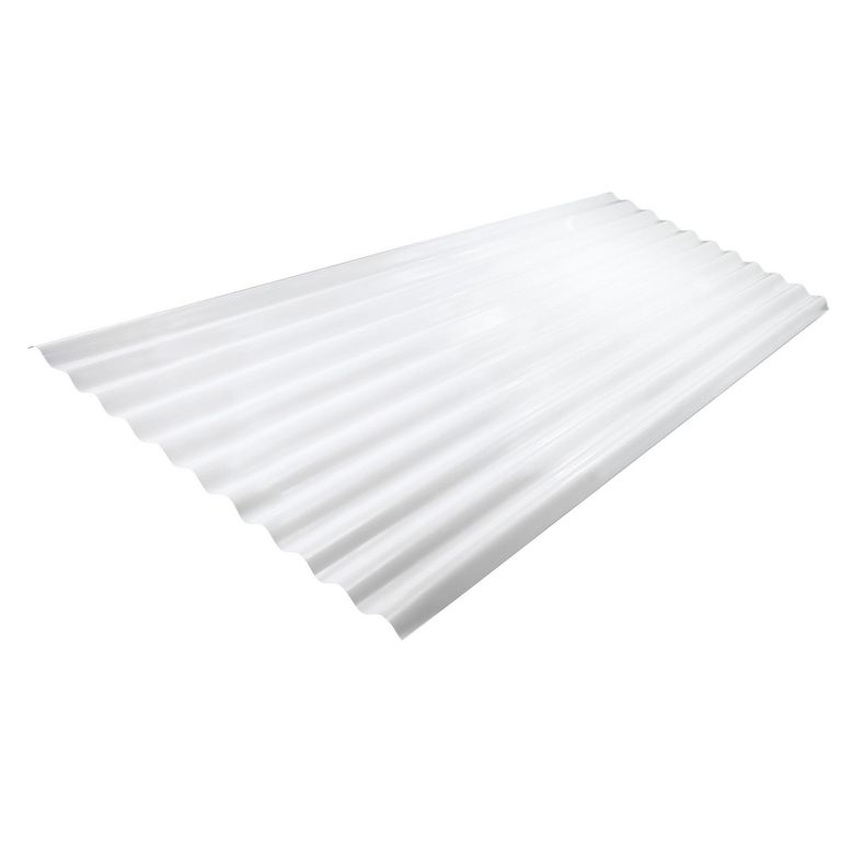 Techo Polipropileno 0.84x1.8mx0.8mm Techoplus Blanco