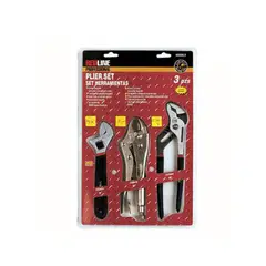 REDLINE - Set De Alicates y Llave Ajustable Acero 3 Unidades
