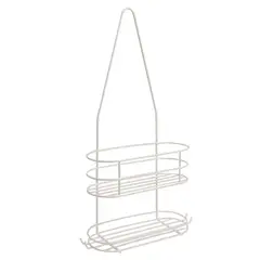 HORDEX - Organizador de Baño 2 Repisas Metalico Blanco