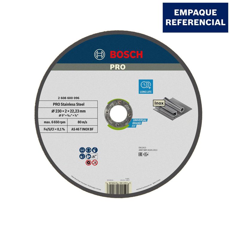 Disco Abrasivo de Corte para acero 230 x 2.0 mm