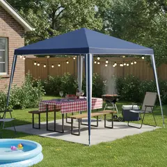 JUST HOME COLLECTION - Toldo Armable Metal Azul 3X3 M