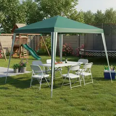 JUST HOME COLLECTION - Toldo Armable Metal Verde 3X3 M