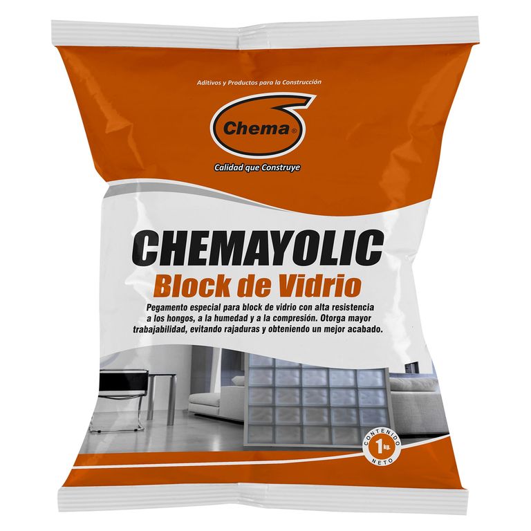 Pegamento para bloques de vidrio 1 Kg Blanco