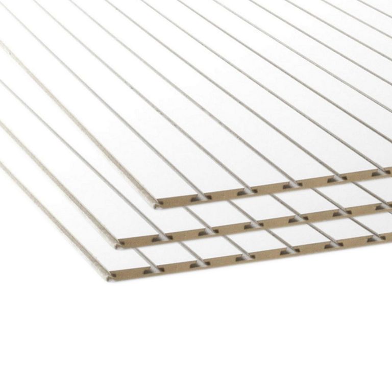 Tablero MDF Ranurado Blanco 18mm 1.52x2.44m