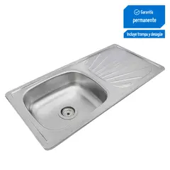 RECORD - Lavadero de Cocina Acero Inoxidable 1 Poza Durainox 89.3x46cm