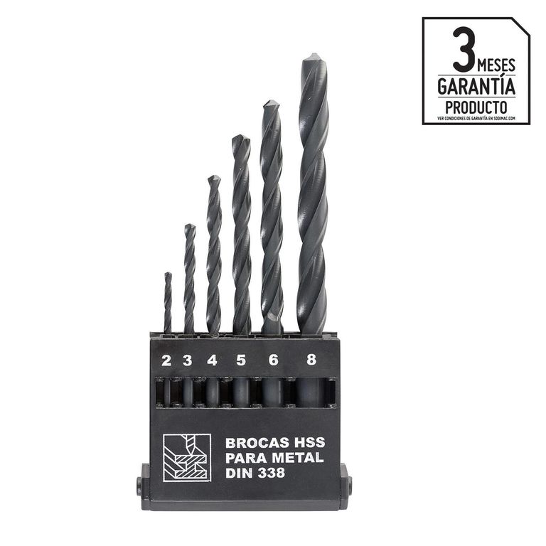 Set de Brocas para Metal HSS 6 Piezas