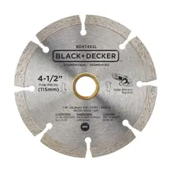 BLACK+DECKER - Disco Diamantado Segmentado 4 1/2"