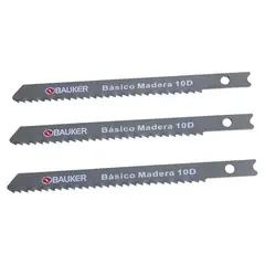 BAUKER - Hoja de sierra - Set de Hojas 6 Dientes 3 Unidades