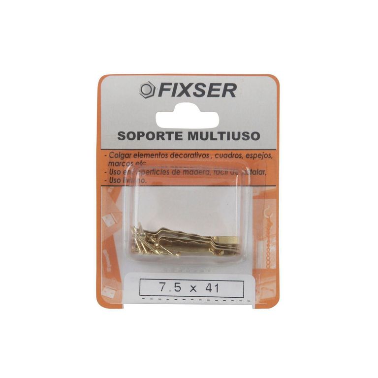 Soporte para Colgar Multiuso 7.5x41 con Clavo x 6 unid.