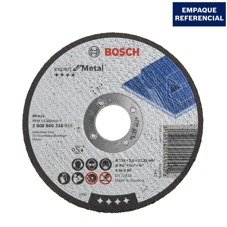 Disco Corte Acero para acero 4 1/2"