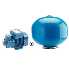 PEDROLLO - Combo Tanque presurizado 24 Lt + Bomba PKM60 0.5HP