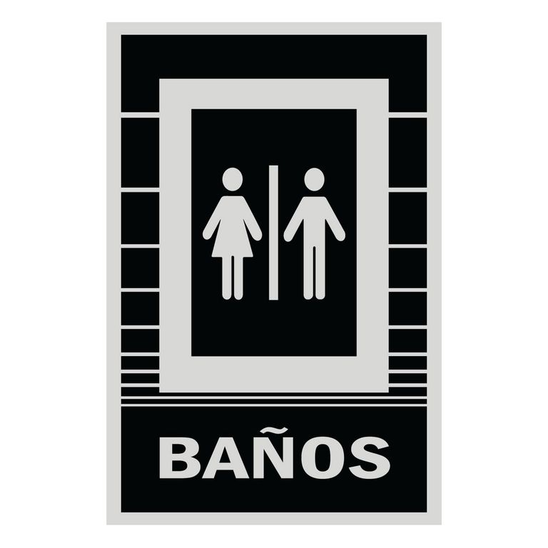Señal de Baño 15x22.5 cm.