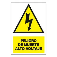 FIXSER - Señal de Alto Voltaje 15x22.5 cm.