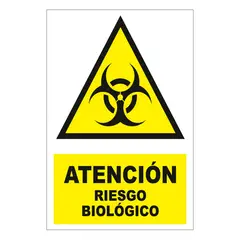FIXSER - Señal de Atenicón Riesgo Biológico 15x22.5 cm.