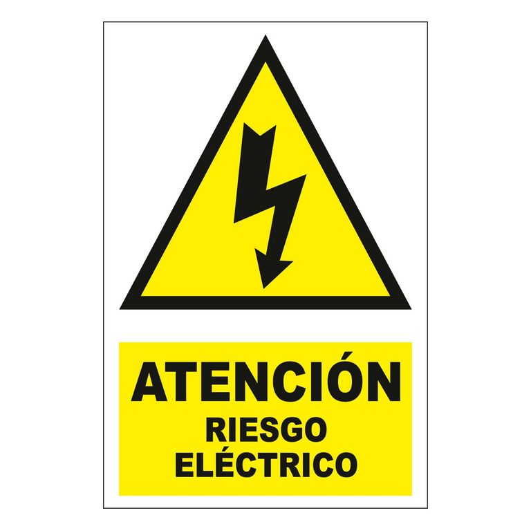 Señal de Atenicón Riesgo Eléctrico 20x30 cm.