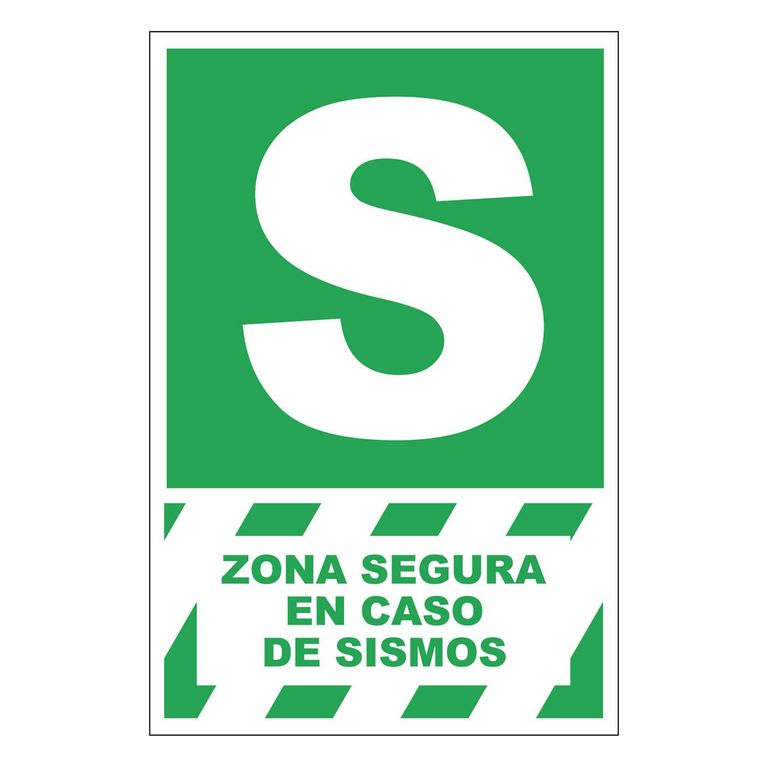 Señal de Zona Segura 20x30 cm.
