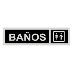 FIXSER - Señal de Baños 18x5 cm.