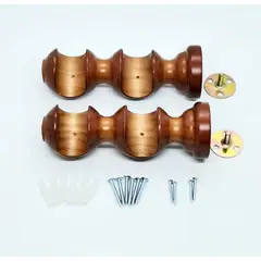 JUST HOME COLLECTION - Soporte Doble Muro Madera Chocolate