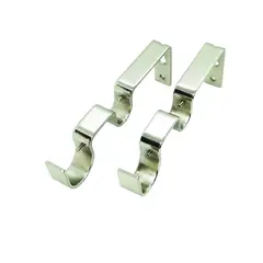 JUST HOME COLLECTION - Soporte doble Muro plateado 28mm (2un)