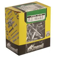 MAMUT - Remache Aluminio Tipo Pop 4x21 mm. x 100 unid.