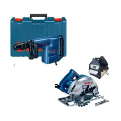BOSCH - Martillo Demoledor SDS Max Alámbrico 1500W + Sierra Circular Eléctrica Bosch  7 1/4" 1500W GKS 150