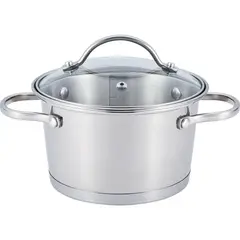 JUST HOME COLLECTION - Olla 16 cm Realwin Acero Transparente