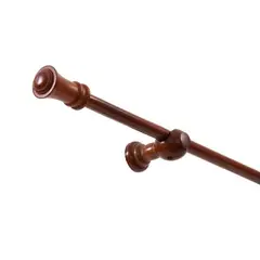 METALHSA - Set cortinero madera chocolate 19 mm 2m