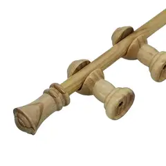 METALHSA - Set cortinero madera natural 19mm 2m